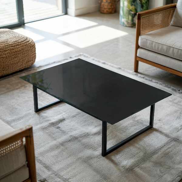 Plateau de table rectangulaire Noir uni élégant