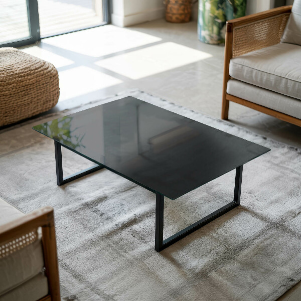 Plateau de table rectangulaire Noir uni élégant