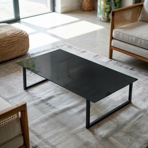 Plateau de table rectangulaire Noir uni élégant