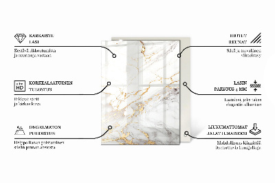 Plateau de table rectangulaire Composition graphique en marbre