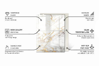 Plateau de table rectangulaire Composition graphique en marbre