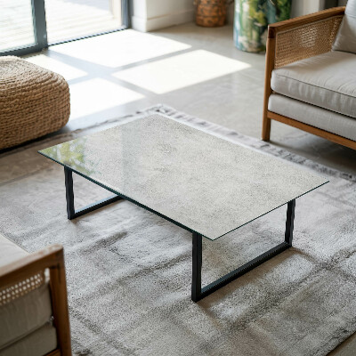 Plateau de table rectangulaire Rayures sur la surface du béton