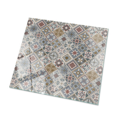 Plateau de table rectangulaire Mosaïques décoratives avec détails