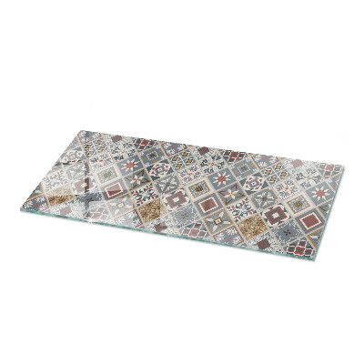 Plateau de table rectangulaire Mosaïques décoratives avec détails