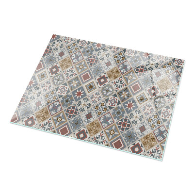 Plateau de table rectangulaire Mosaïques décoratives avec détails