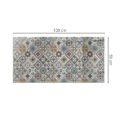 Plateau de table rectangulaire Mosaïques décoratives avec détails
