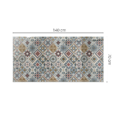 Plateau de table rectangulaire Mosaïques décoratives avec détails