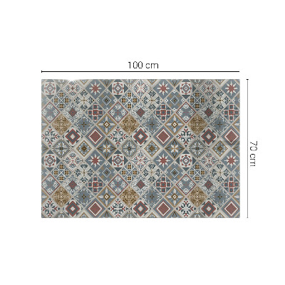 Plateau de table rectangulaire Mosaïques décoratives avec détails