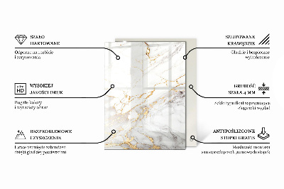 Plateau de table rectangulaire Mosaïques décoratives avec détails