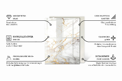 Plateau de table rectangulaire Mosaïques décoratives avec détails