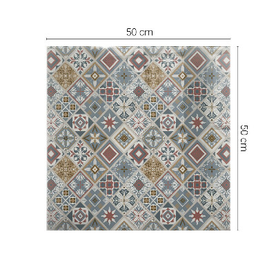 Plateau de table rectangulaire Mosaïques décoratives avec détails