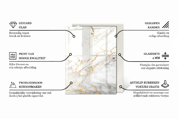 Plateau de table rectangulaire Mosaïques décoratives avec détails