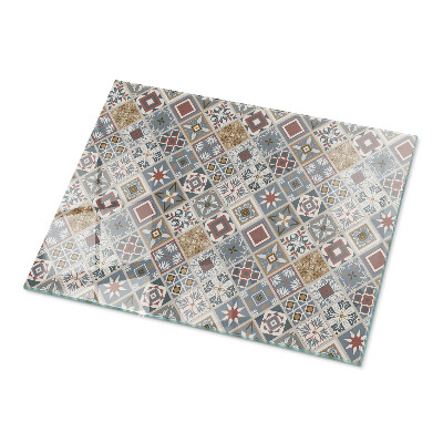 Plateau de table rectangulaire Mosaïques décoratives avec détails