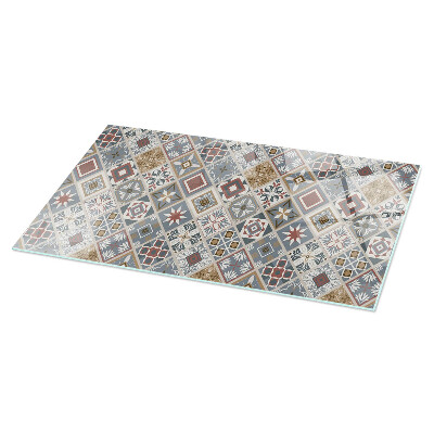 Plateau de table rectangulaire Mosaïques décoratives avec détails