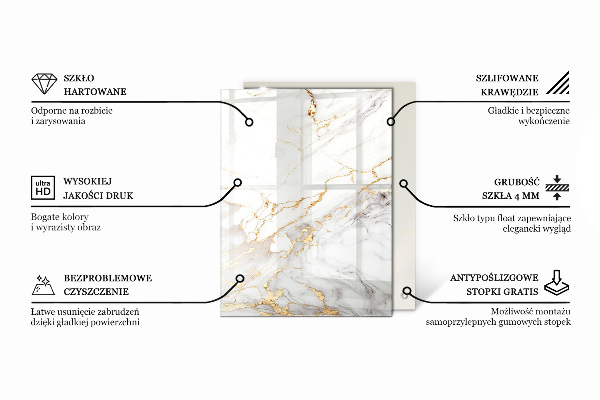 Plateau de table rectangulaire Motif de texture de pierre