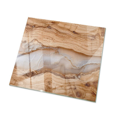 Plateau de table rectangulaire Le bois en harmonie avec la résine