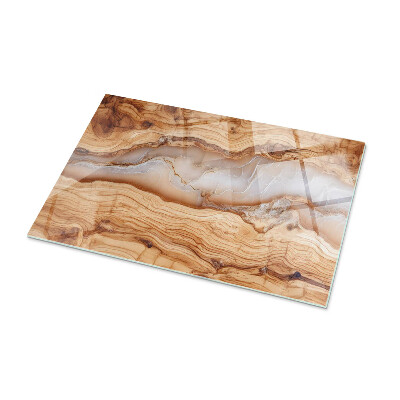 Plateau de table rectangulaire Le bois en harmonie avec la résine
