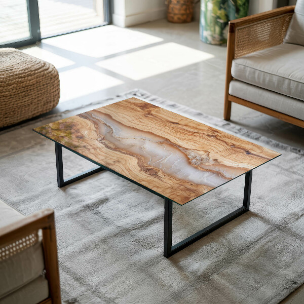 Plateau de table rectangulaire Le bois en harmonie avec la résine