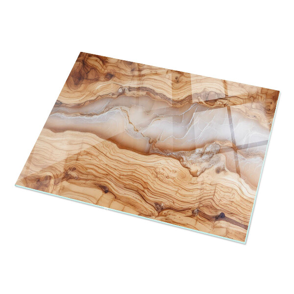 Plateau de table rectangulaire Le bois en harmonie avec la résine