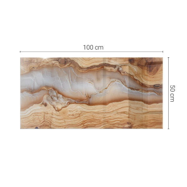 Plateau de table rectangulaire Le bois en harmonie avec la résine