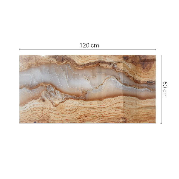 Plateau de table rectangulaire Le bois en harmonie avec la résine