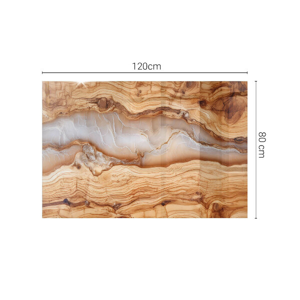 Plateau de table rectangulaire Le bois en harmonie avec la résine
