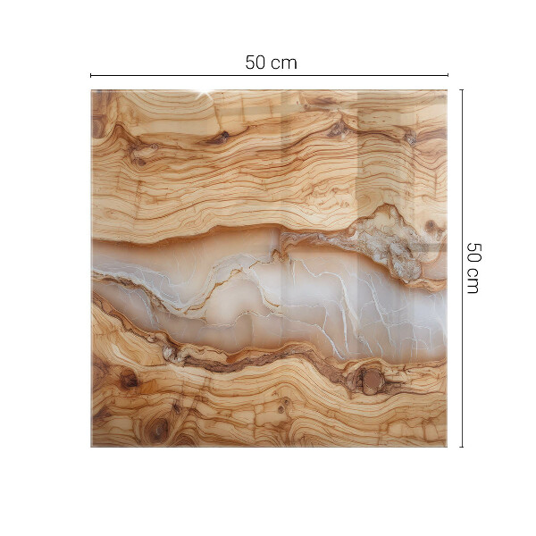 Plateau de table rectangulaire Le bois en harmonie avec la résine