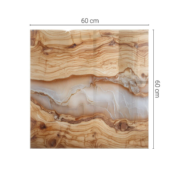 Plateau de table rectangulaire Le bois en harmonie avec la résine