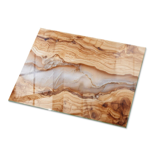 Plateau de table rectangulaire Le bois en harmonie avec la résine