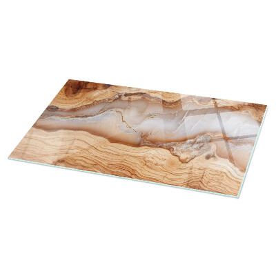 Plateau de table rectangulaire Le bois en harmonie avec la résine