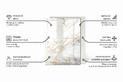 Plateau de table rectangulaire Les veines du marbre dans la conception