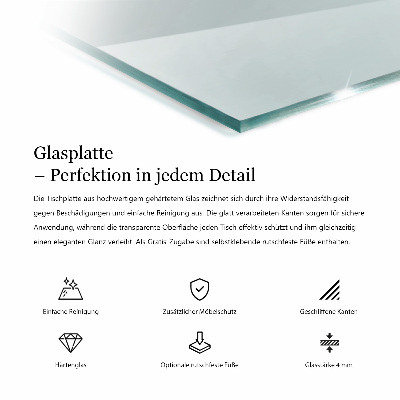 Plateau pour table rectangulaire transparent