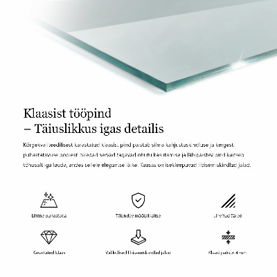 Plateau pour table rectangulaire transparent
