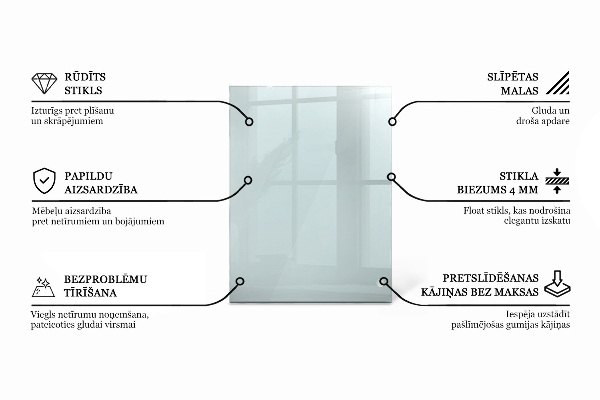 Plateau pour table rectangulaire transparent