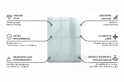 Plateau pour table rectangulaire transparent