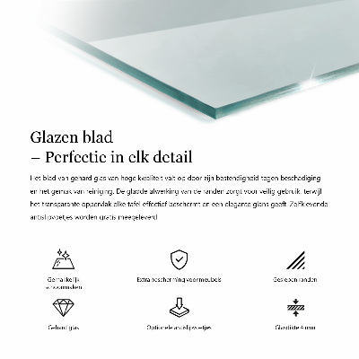 Plateau pour table rectangulaire transparent