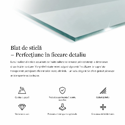 Plateau pour table rectangulaire transparent