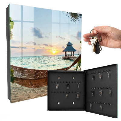 Armoire à clés murale Détente sur la plage