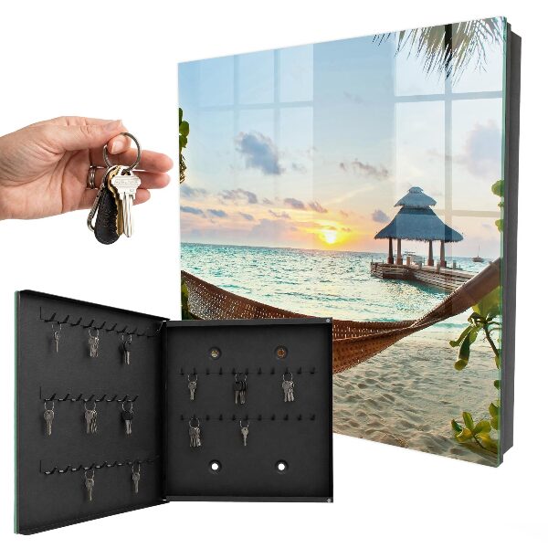 Armoire à clés murale Détente sur la plage
