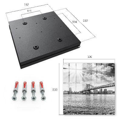 Armoire à clés murale La ville et le pont