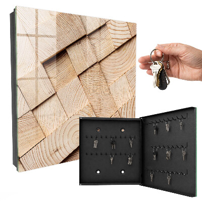 Armoire à clés murale Texture bois