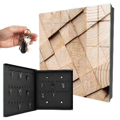 Armoire à clés murale Texture bois