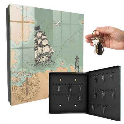 Boîte à clés decorative Aventure en mer
