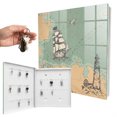 Boîte à clés decorative Aventure en mer