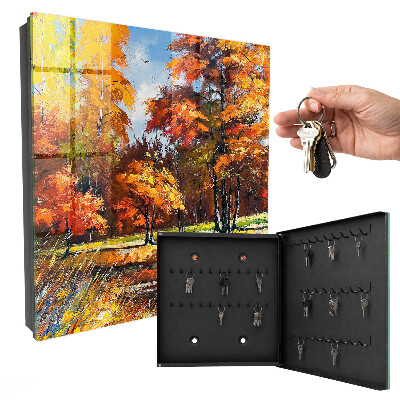 Armoire à clés murale Paysage d'automne