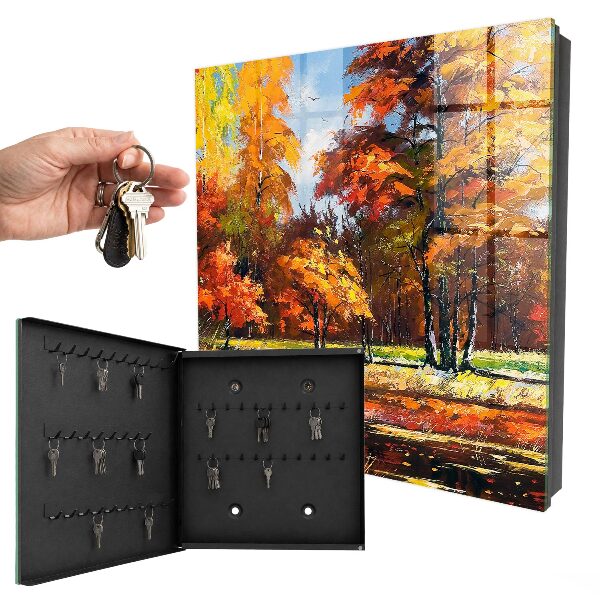 Armoire à clés murale Paysage d'automne