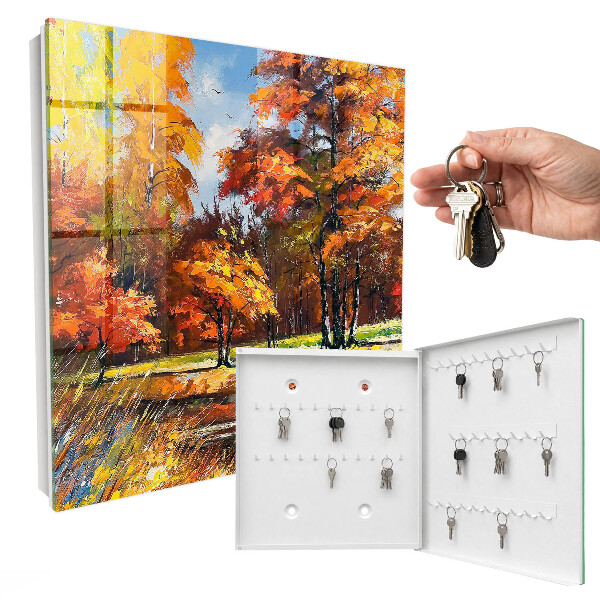 Armoire à clés murale Paysage d'automne