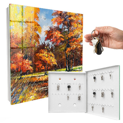 Armoire à clés murale Paysage d'automne