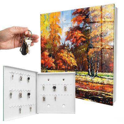 Armoire à clés murale Paysage d'automne