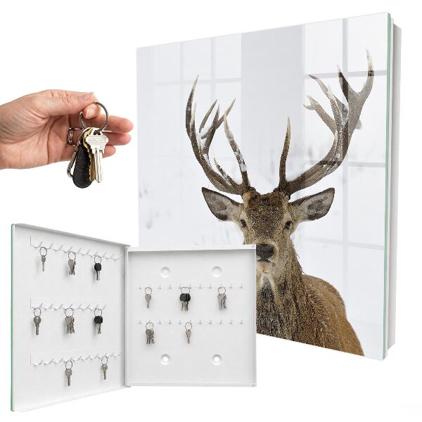 Armoire à clés murale Cerf d'hiver